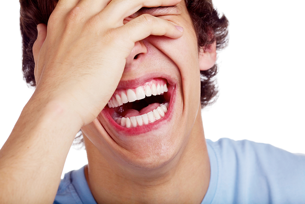 Laughing guy closeup Laughing guy closeup
